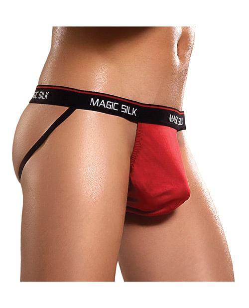 100% Silk Jock Strap Red L/XL X615-MS4086-RD-LX