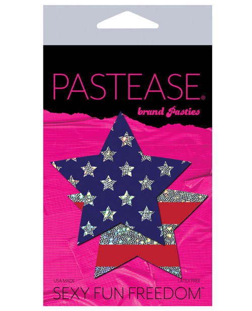 Pastease Premium Glitter Patriotic Star - Red/Blue O/S X615-8284-380