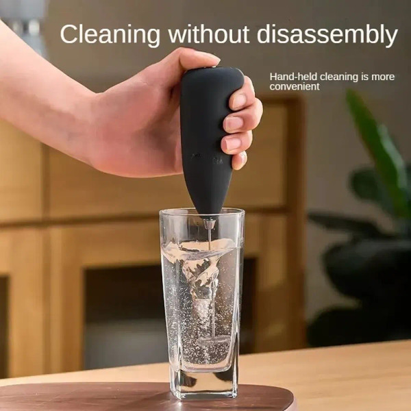 Color: Light Grey - Electric Milk Frother Handheld Mixer Coffee Foamer Egg Beater Cappuccino Stirre F640-12000033477702074