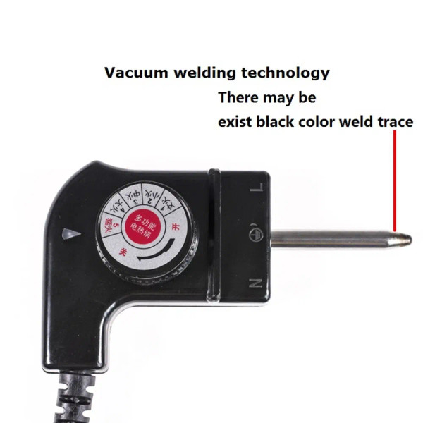 Color: WHITE, Plug Type: EU - 110V 220V 1.5M Power Cable/5 Gear Temperature Control Switch/Coupler  F640-12000037897229007