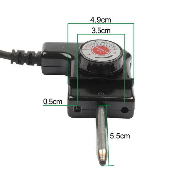 Color: Yellow, Plug Type: EU - 110V 220V 1.5M Power Cable/5 Gear Temperature Control Switch/Coupler F640-12000037897229011