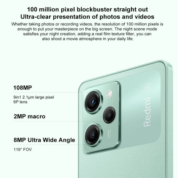 Xiaomi Redmi Note 12 Pro Speed 5G, 108MP Camera, 8GB+256GB, Triple Back Cameras, 5000mAh Battery, 6 D783-MPH9372B