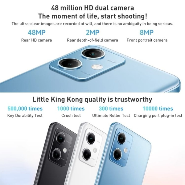 Xiaomi Redmi Note 12 5G, 48MP Camera, 8GB+128GB, Dual Back Cameras, 5000mAh Battery, Side Fingerpri D783-MPH2335L