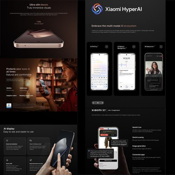[HK Warehouse] Xiaomi 15T Global, 12GB+512GB, Screen Fingerprint, 6.83 inch Xiaomi HyperOS 2 MediaT D783-MPH3063B