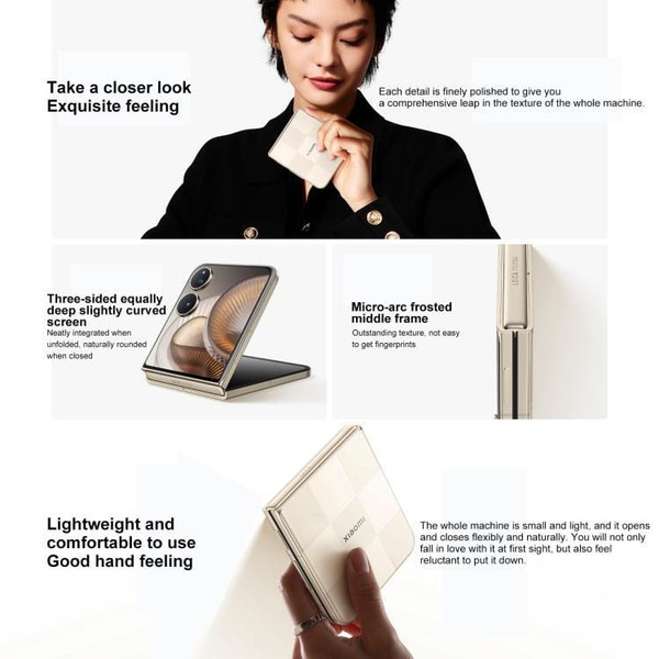 Xiaomi MIX Flip 2 Customized, 12GB+512GB, 6.86 inch + 4.01 inch Xiaomi HyperOS 2 Snapdragon 8 Elite D783-MPH5409F