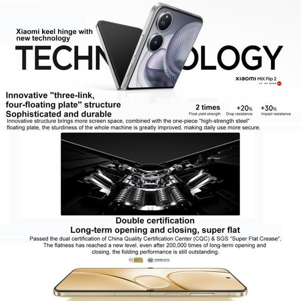 Xiaomi MIX Flip 2 Customized, 12GB+512GB, 6.86 inch + 4.01 inch Xiaomi HyperOS 2 Snapdragon 8 Elite D783-MPH5409F
