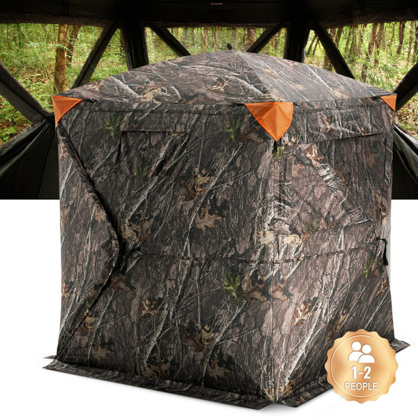  Hunting Blind, 270 Ground Blind, 1-2 Person Pop Up Deer Blind for Hunting with Carrying Bag, Porta E415-SLCFXCKWS55YRU592V0