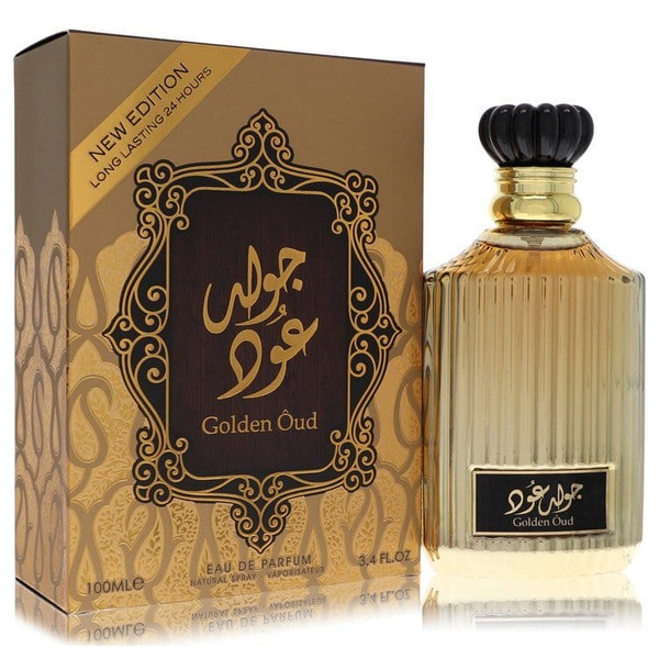 Lattafa Asdaaf Golden Oud by Lattafa Eau De Parfum Spray (Unisex) 3.4 oz (Men) V728-565756