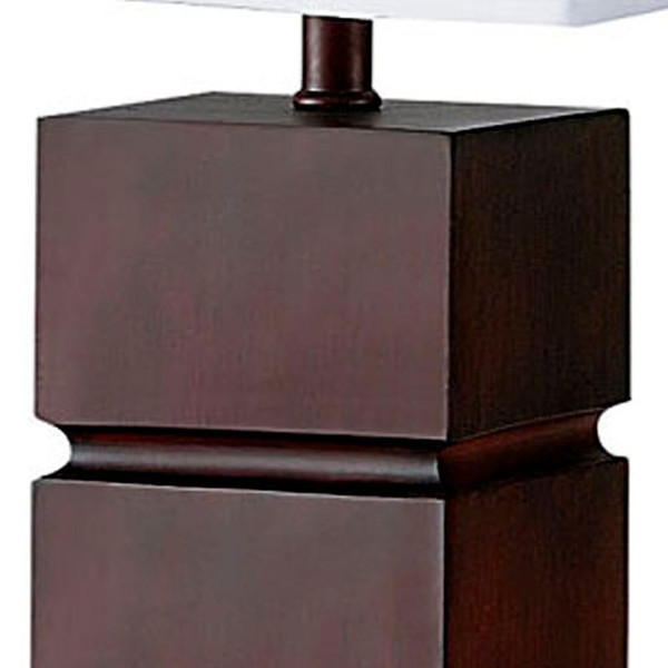 27" Brown Bedside Table Lamp With White Shade N270-468469