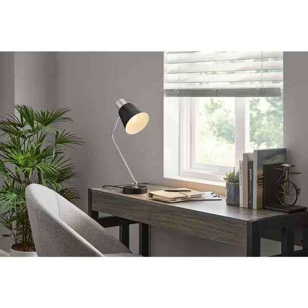 Simple Modern Metal Desk Light Table Lamp with Black Shade and Adjustable Tilt Q280-TBNATLMS2874362891