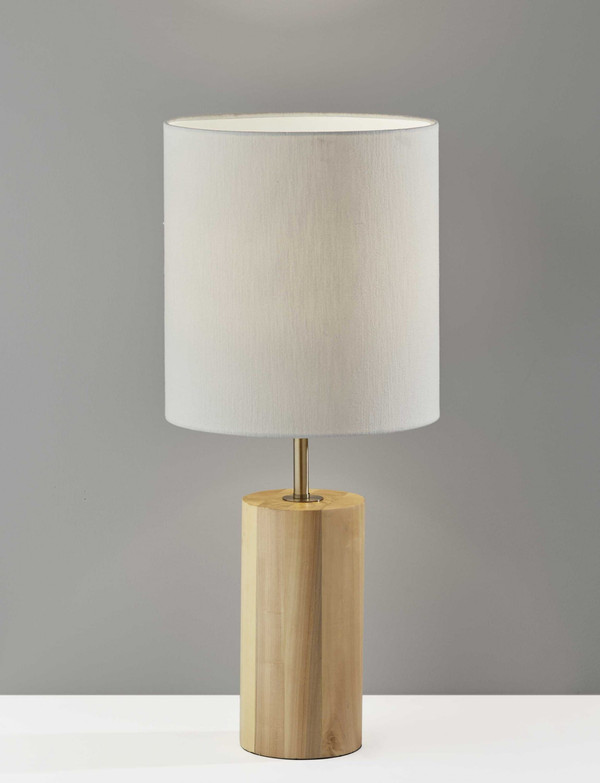 Natural Wood Circular Block Table Lamp N270-372829