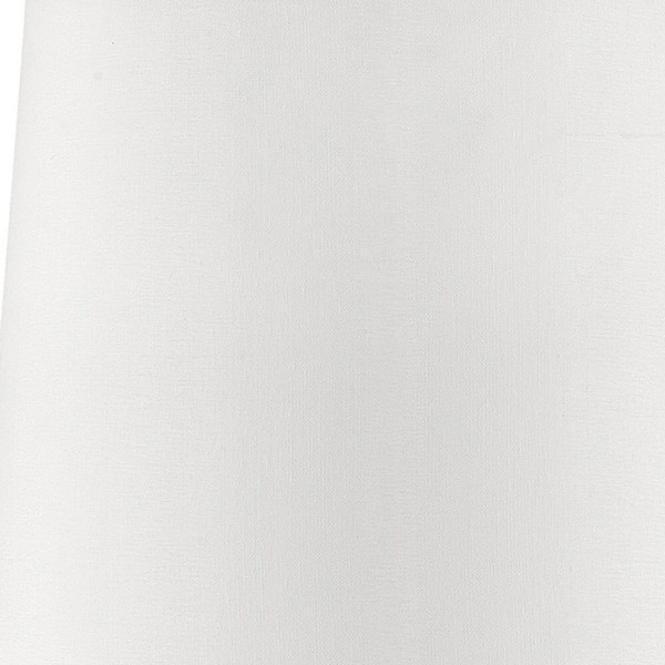 17" White Metal Bedside Table Lamp With Off-White Shade N270-468691