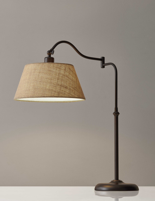 Dark Bronze Metal Swing Arm Adjustable Table Lamp N270-372565