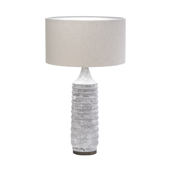 31" Gray Lamp Base LED With Beige Shade N270-392233