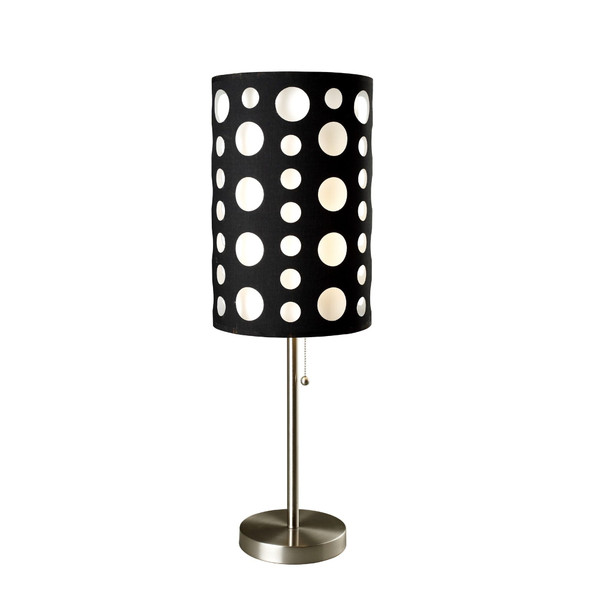 33" Black Metal Novelty Black and White Drum Shade N270-468448
