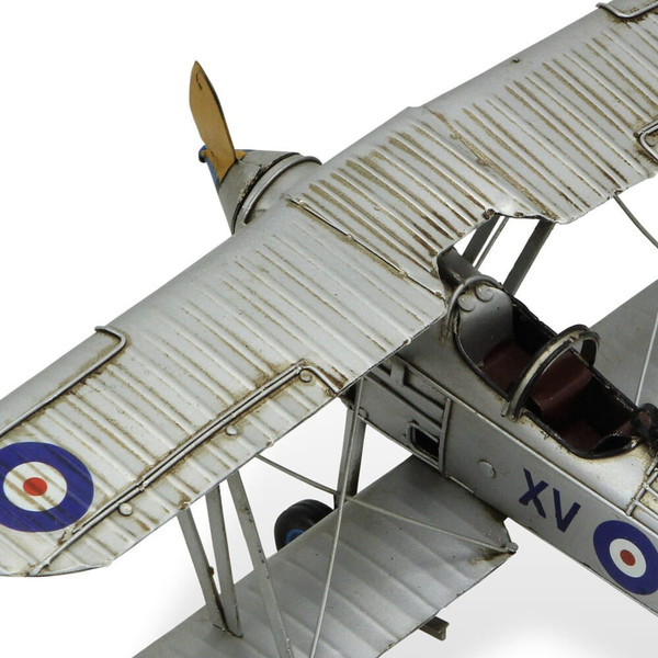 5" Blue and Gray Metal Hand Painted Model Airplane N270-489459