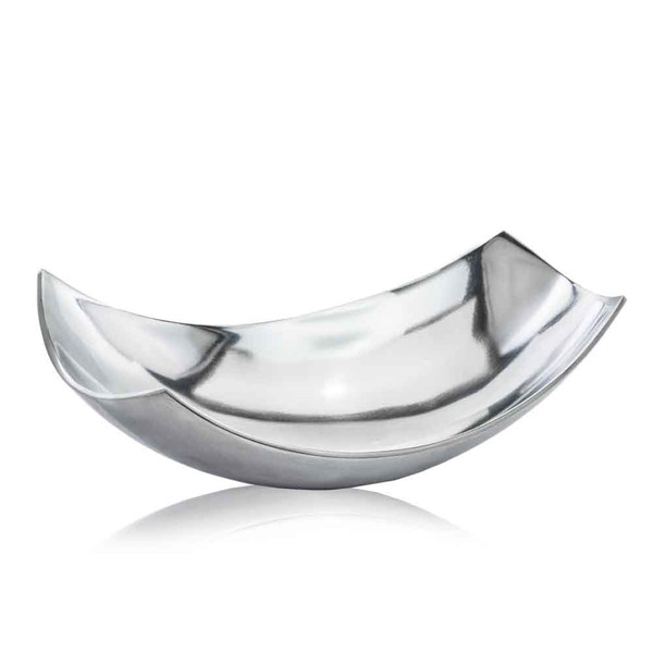 5" Silver Buffed Aluminum Decorative Bowl N270-354615