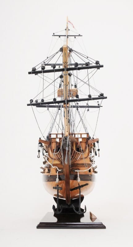 29" Wood Brown HMS Victory Bow Section Hand Painted Decorative Boat N270-401911