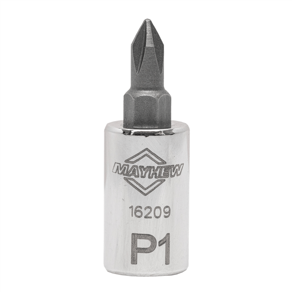 Mayhew Mayhew No. 1 Phillips® Short Insert Socket Bit, 1/4-Inch Drive T398-MAY16209