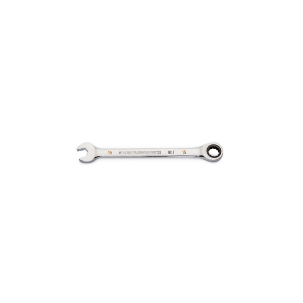 GearWrench 15mm 90-Tooth 12 Point Ratcheting Combination Wrench T398-KDT86915