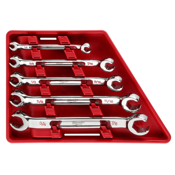 Milwaukee Tool 5pc Double End Flare Nut Wrench Set - SAE T398-MLW48-22-9470