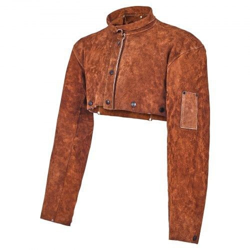 Leather Welding Cape Sleeve, Heavy Duty Flame Resistant Cowhide Safety Cape Sleeves for Men Women,  E415-DPKDPKNPLM00CVRDX001V0