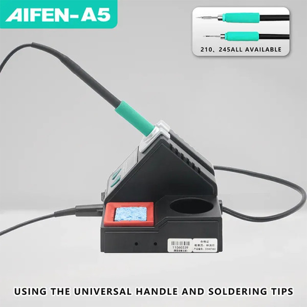 Color: Silver, Voltage: 110V - AIFEN A5 Soldering Station Compatible JBC Soldering Iron Tips C210/C F640-12000035978634124