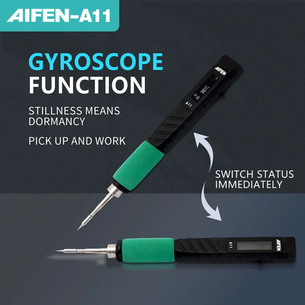 Color: Silver, Voltage: 220V, Ships From: CHINA - AIFEN A11 USB Soldering Station Charging Solderin F640-12000038507748847