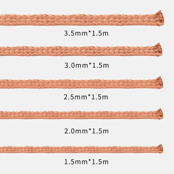 Diameter: 0.3mm - 5pcs/lot MECHANIC Desoldering Wire Solder Wick Tin Remover 1.5m Length Desolderin F640-12000021478398652
