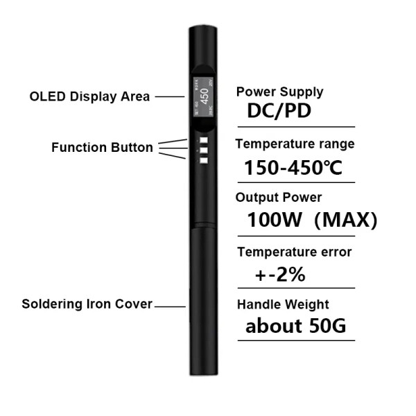 Color: Red, Ships From: CHINA - PTS200 Smart Electric Soldering Iron 100W Mini Portable Fast Heatin F640-12000037886941813