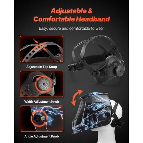 Welding Helmet Auto Darkening, 3.66" x 1.69" True Color Welding Hood, Solar Powered Welder Mask 2 A E415-QJHJTKLSSD6SRAH92001Y3