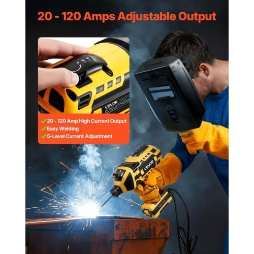 Portable Handheld Welding Machine, 20-120A Portable ARC Welder with 5-Level Current Adjustment & IG E415-YAQDZSCSHJ1257Z58V1