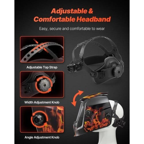 Welding Helmet Auto Darkening, 3.66" x 1.69" True Color Welding Hood, Solar-Powered Welder Mask 2 A E415-QJHJTKHSHY6SJK08B001Y3