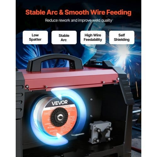 Flux Core MIG Welding Wire, E71T-GS 0.03-inch 2 LBS, Gasless Mild Steel Welding Wire with Low Spatt E415-MIGHSYXHSE717L3SH001V0