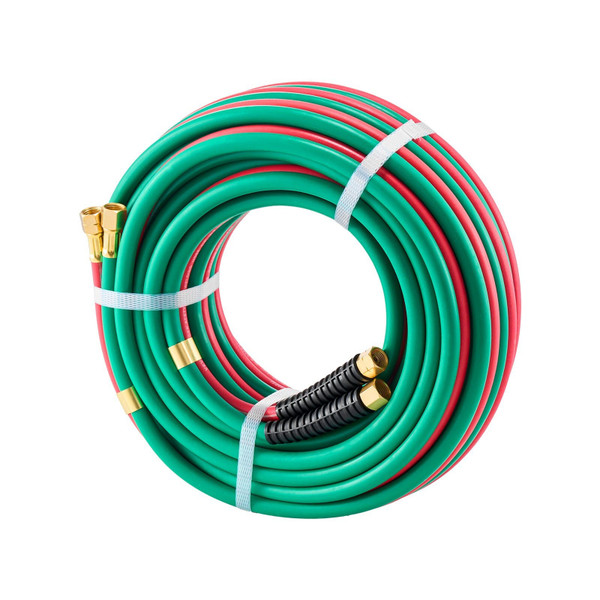 Oxygen Acetylene Hose, 1/4-Inch x 50FT Oxy Acetylene Hose with 9/16"-18 LH/RH B Fittings, R Grade W E415-RJYYGHJRGMG5FNC9OV0