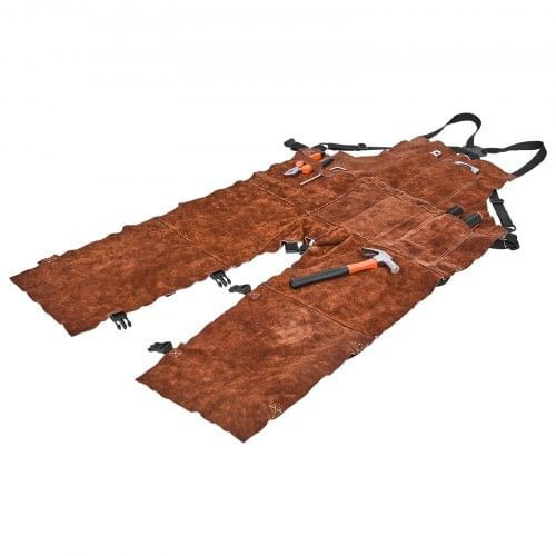 Leather Welding Apron Split Leg, Heavy Duty Cowhide Flame Resistant Welding Pants for Men Women, He E415-FTWQFTWQNPFRQZ1R7001V0