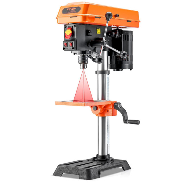 10 in Benchtop Drill Press, 6.2A Induction Motor, Tabletop Drilling Machine with 650 / 1050 / 1800  E415-TSZC62A5D1004G1ZDV1