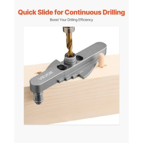 Doweling Jig Kit, Self Centering Dowel Drill Jig for Straight Holes, with Drill Bit Set 1/4", 5/16" E415-ZJJZDXZKJJJYJDU8C001V0