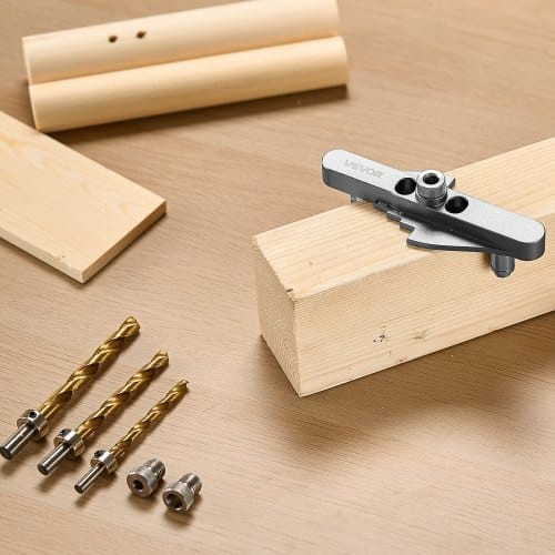 Doweling Jig Kit, Self Centering Dowel Drill Jig for Straight Holes, with Drill Bit Set 1/4", 5/16" E415-ZJJZDXZKJJJYJDU8C001V0