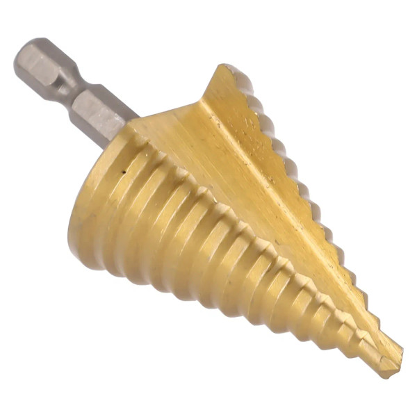 HSS Step Drill Bit Straight Groove Titanium Coated Wood Metal Hole Cutter 13 Steps Multiple Hole Co F640-3256807901127619