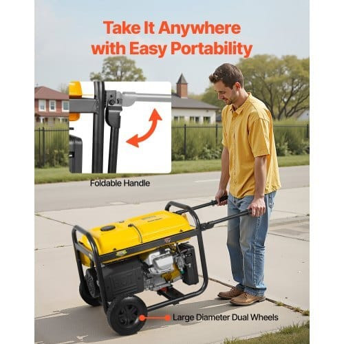Portable Generator, 9625W Peak Watt Home Generator, Backup Generators for Home with Foldable Handle E415-BXSFDJDRLKYLZ8SOK001V1