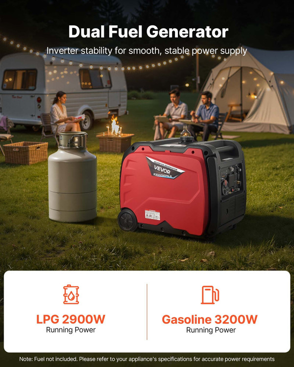 Inverter Generator, 4200W Peak Watt Quiet Inverter Generator, Dual Fuel Inverters Generators for Ho E415-BCGBPFDJJYSSRKE2X001V5