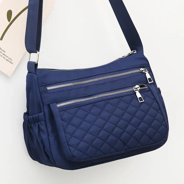 Color: Honeydew - Yogodlns Women Nylon Shoulder Bag Waterproof Multi-pocket Zipper Bag Ladies Trave F640-12000037336741577