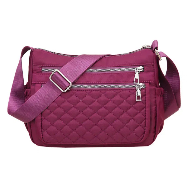 Color: Honeydew - Yogodlns Women Nylon Shoulder Bag Waterproof Multi-pocket Zipper Bag Ladies Trave F640-12000037336741577