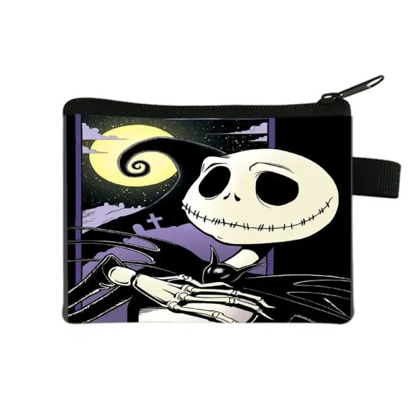 Color: Clear - The Nightmare Before Christmas Coin Purse Female Wallets Portable ID Card Holders Ch F640-12000037932088596