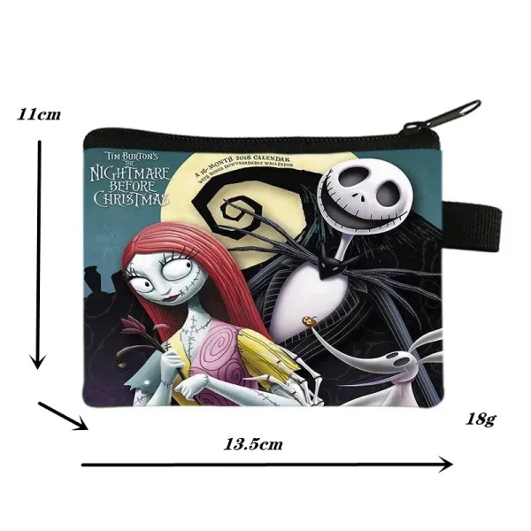 Color: Clear - The Nightmare Before Christmas Coin Purse Female Wallets Portable ID Card Holders Ch F640-12000037932088596