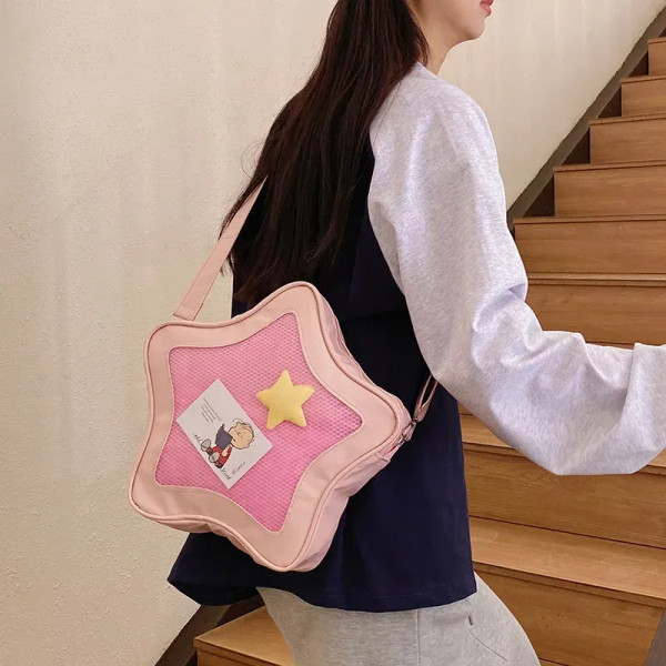 Color: WHITE - Japanese Style Minimalist Cute Aesthetic Shoulder Bag for Students Kawaii Crossbody  F640-12000049608048300