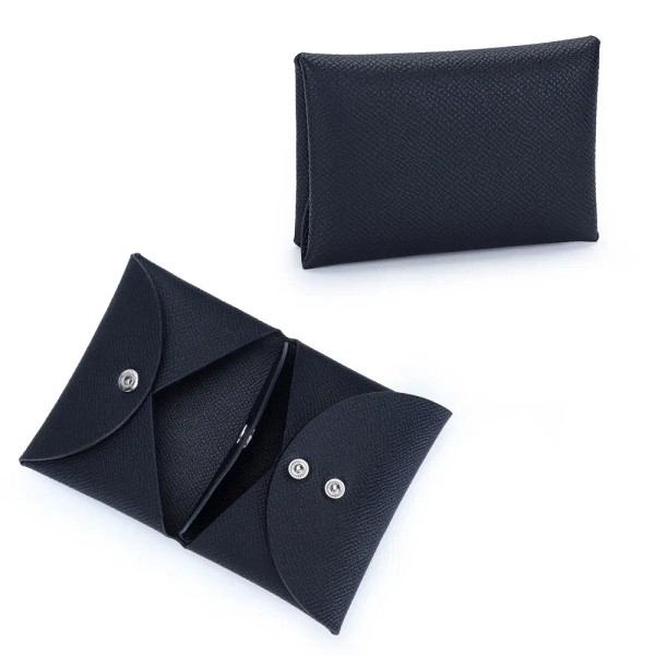 Color: Beige - Genuine Leather Coin Pouch Change Holder Mini Snap Pocket Wallet for Men Women Brand F640-12000038396238446