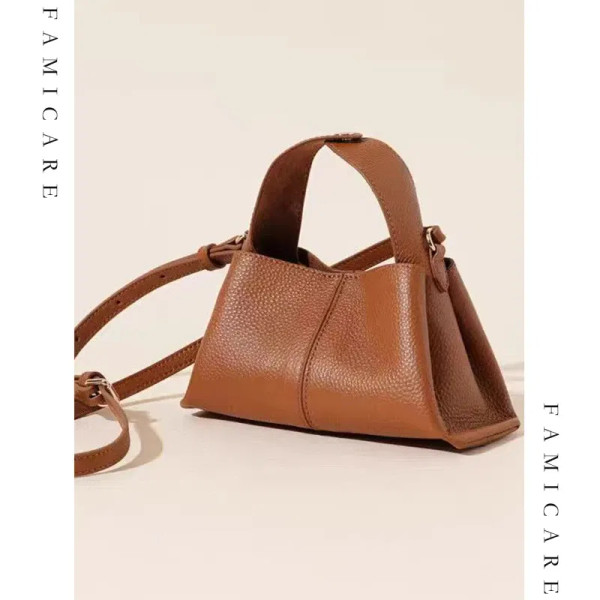 2025 Fall Winter New Top Grain Leather Square Mini Bag Single Shoulder Crossbody Bag Women Trendy V F640-3256810085213299
