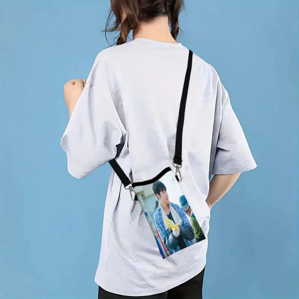 Color: Khaki, Size: Extra Large - Ji Chang Wook Phone Bag Adjustable and Detachable Strap Designed  F640-12000049029342359
